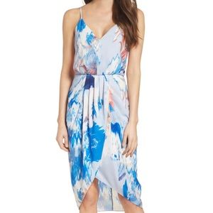 Chelsea28 Print Faux wrap dress